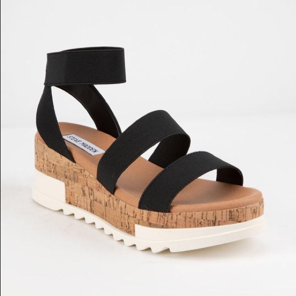 Steve Madden Shoes - Steve Madden Bandi Platform Sandals Black  7